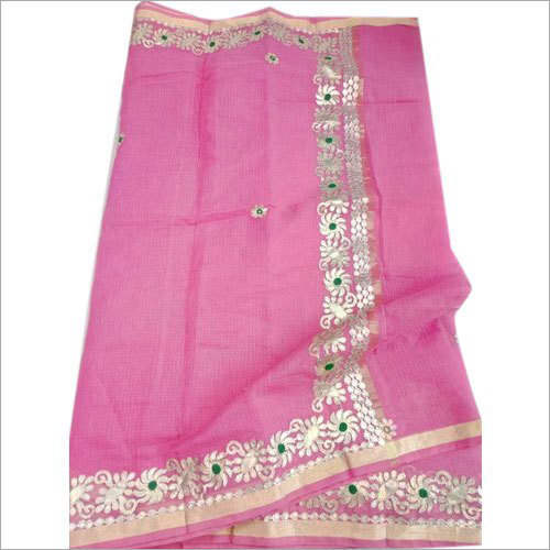 Ladies Embroidery Gota Patti Work Saree